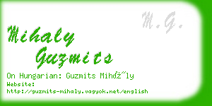 mihaly guzmits business card